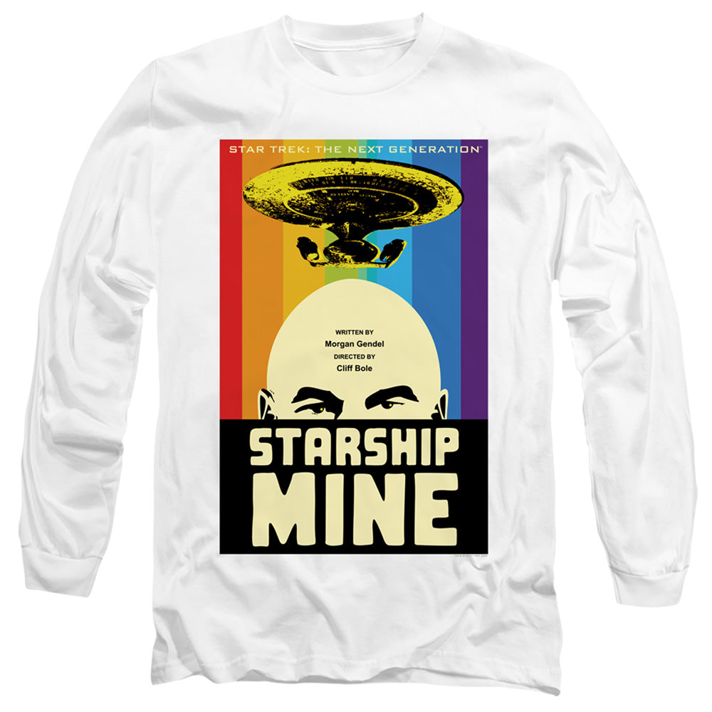 Star Trek Tng Season 6 Episode 18 Mens Long Sleeve Shirt White Officially Licensed