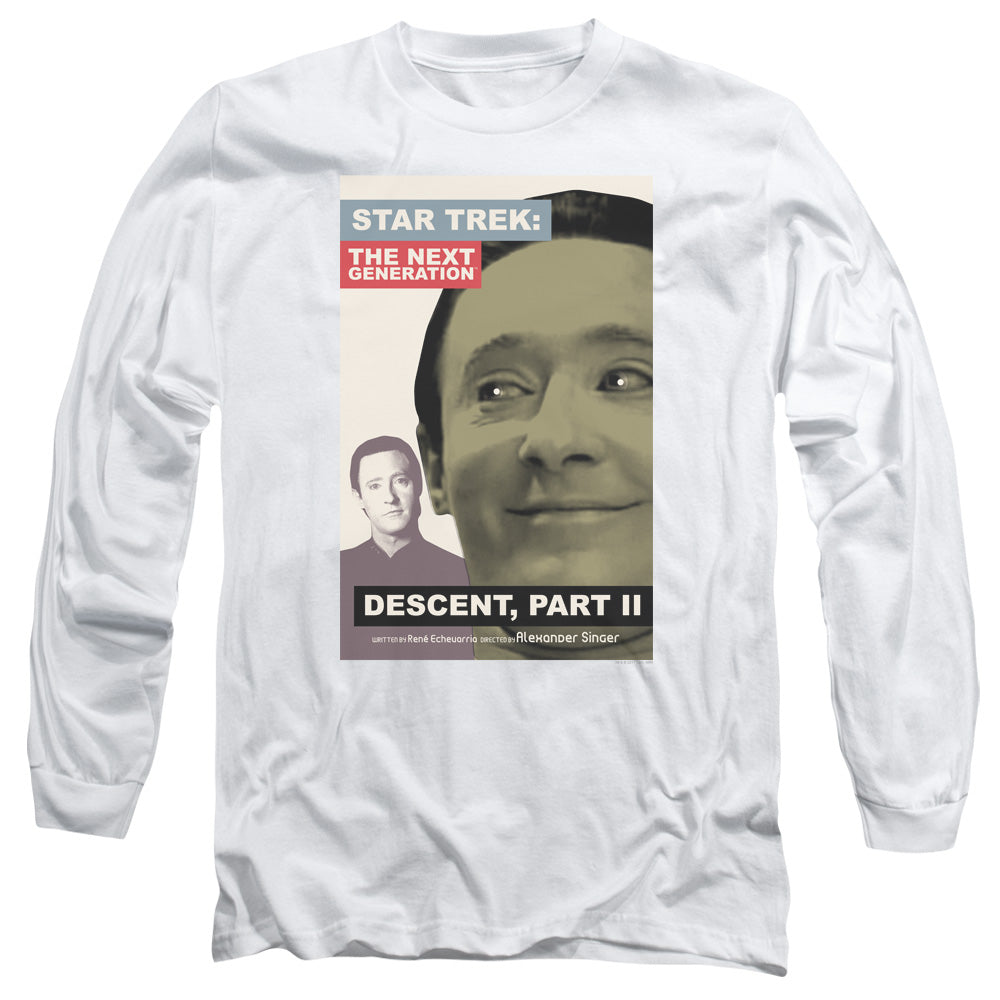 Star Trek Tng Season 7 Episode 1 Mens Long Sleeve Shirt White Officially Licensed