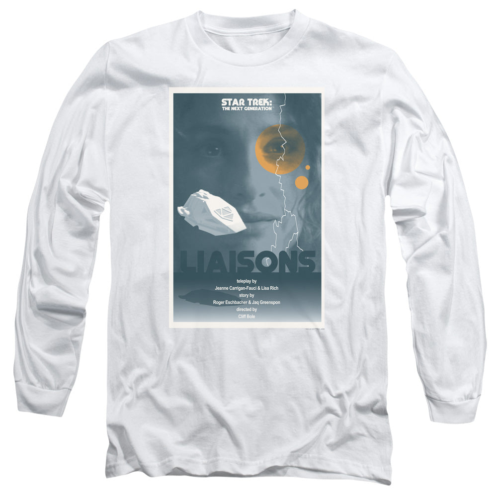 Star Trek Tng Season 7 Episode 2 Mens Long Sleeve Shirt White Officially Licensed