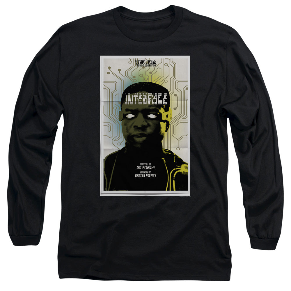 Star Trek Tng Season 7 Episode 3 Mens Long Sleeve Shirt Black Officially Licensed