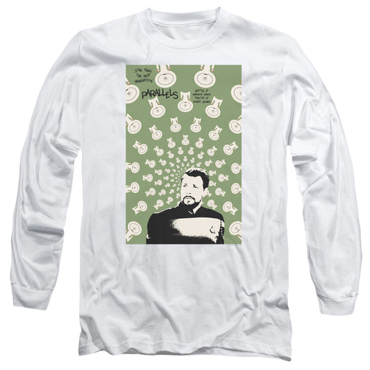 Star Trek Tng Season 7 Episode 11 Mens Long Sleeve Shirt White Officially Licensed