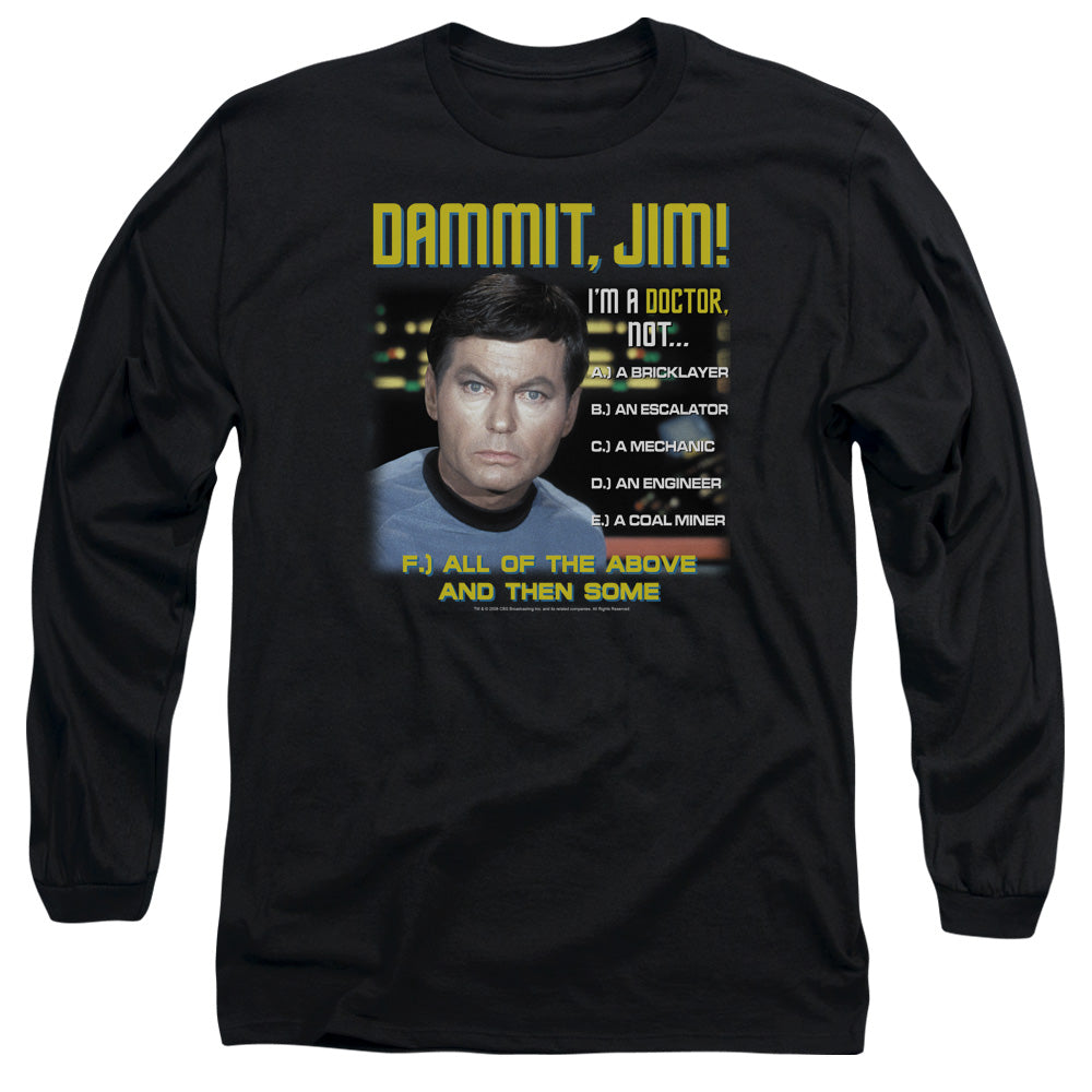 Star Trek All Of The Above Mens Long Sleeve Shirt Black Officially Licensed