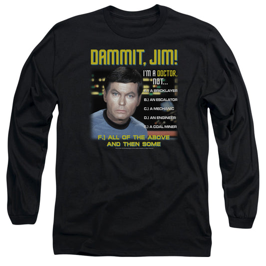 Star Trek All Of The Above Mens Long Sleeve Shirt Black Officially Licensed