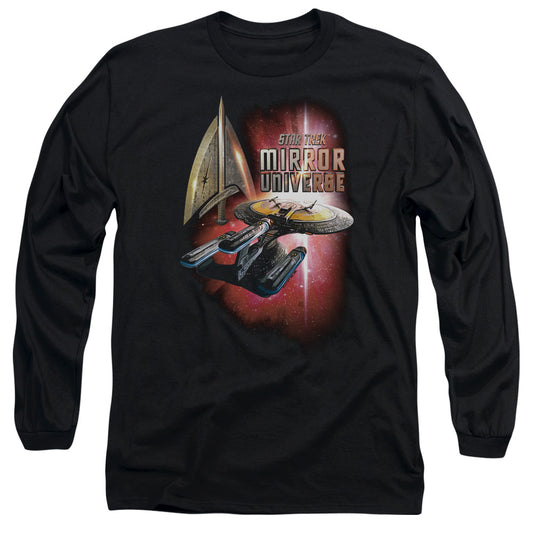 Star Trek Mirror Enterprise Mens Long Sleeve Shirt Black Officially Licensed
