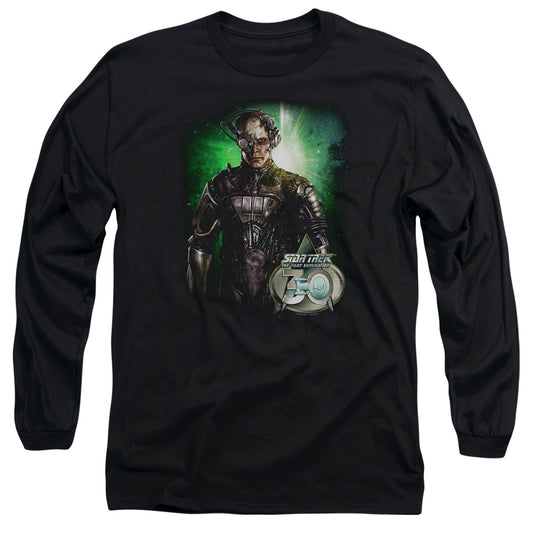 Star Trek Borg 30 Mens Long Sleeve Shirt Black Officially Licensed