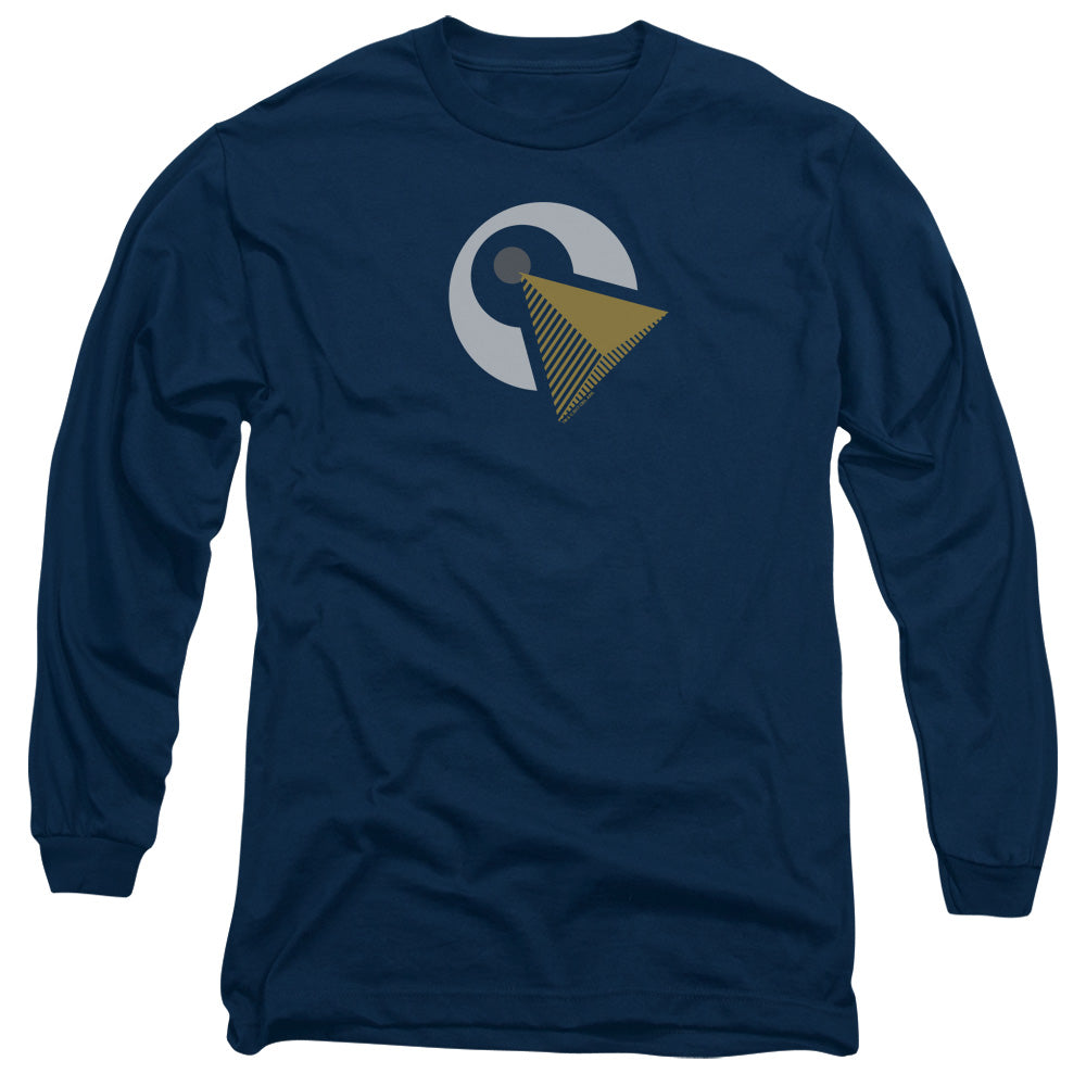 Star Trek Discovery Vulcan Logo Mens Long Sleeve Shirt Navy Officially Licensed