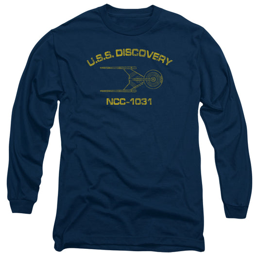 Star Trek Discovery Discovery Athletic Mens Long Sleeve Shirt Navy Officially Licensed