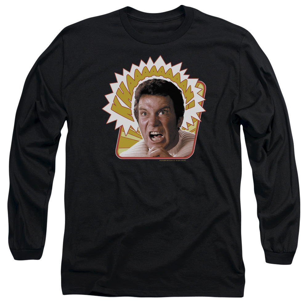 Star Trek Khaaaaaan Mens Long Sleeve Shirt Black Officially Licensed