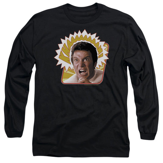 Star Trek Khaaaaaan Mens Long Sleeve Shirt Black Officially Licensed