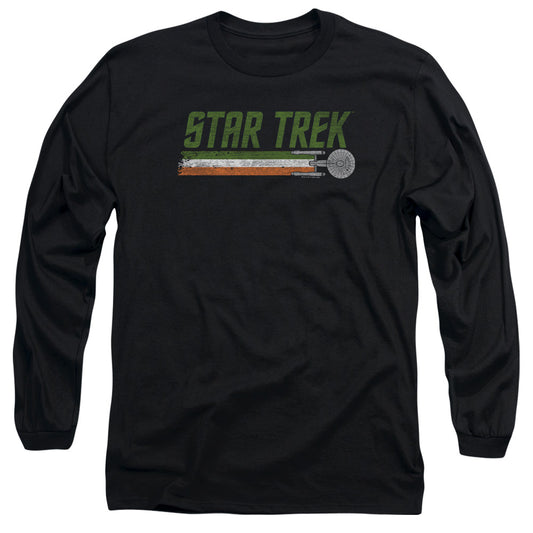 Star Trek Irish Enterprise Mens Long Sleeve Shirt Black Officially Licensed