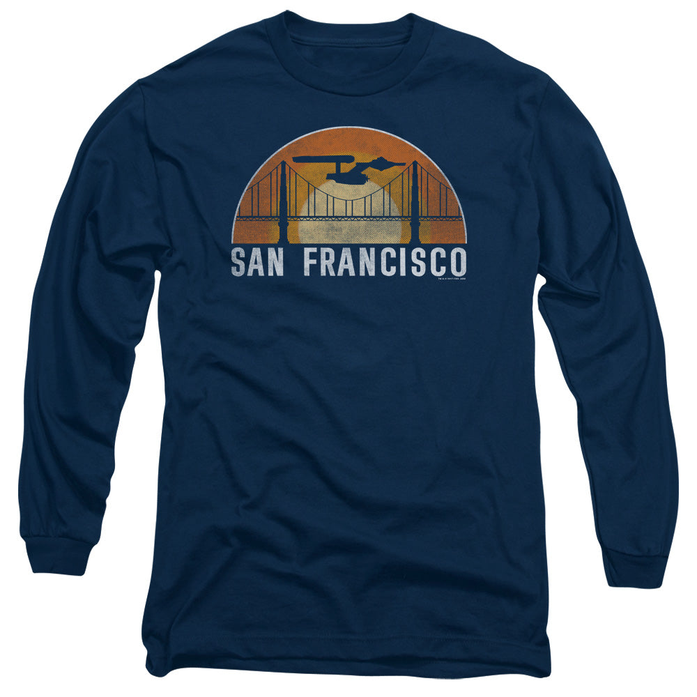 Star Trek San Francisco Trek Mens Long Sleeve Shirt Navy Officially Licensed