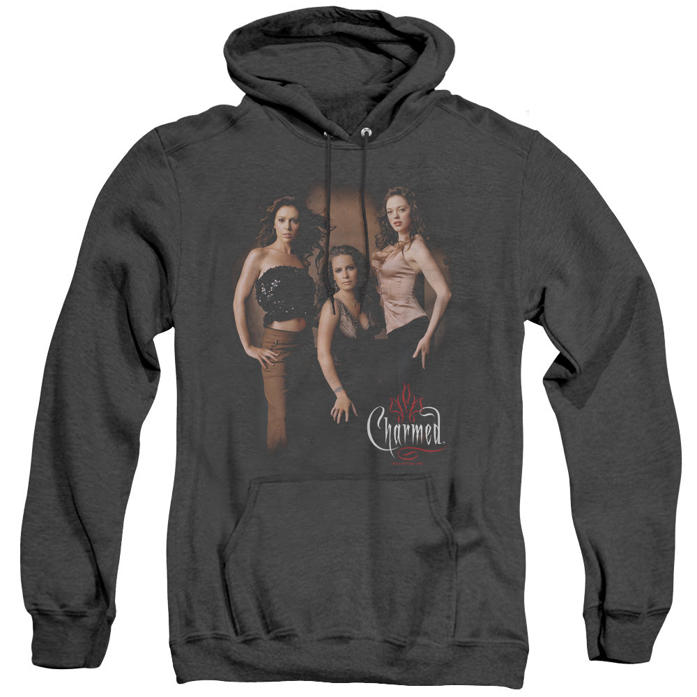 Charmed Three Hot Witches Heather Mens Hoodie Black