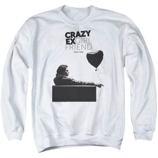 Crazy Ex Girlfriend Crazy Mad Mens Crewneck Sweatshirt White Officially Licensed