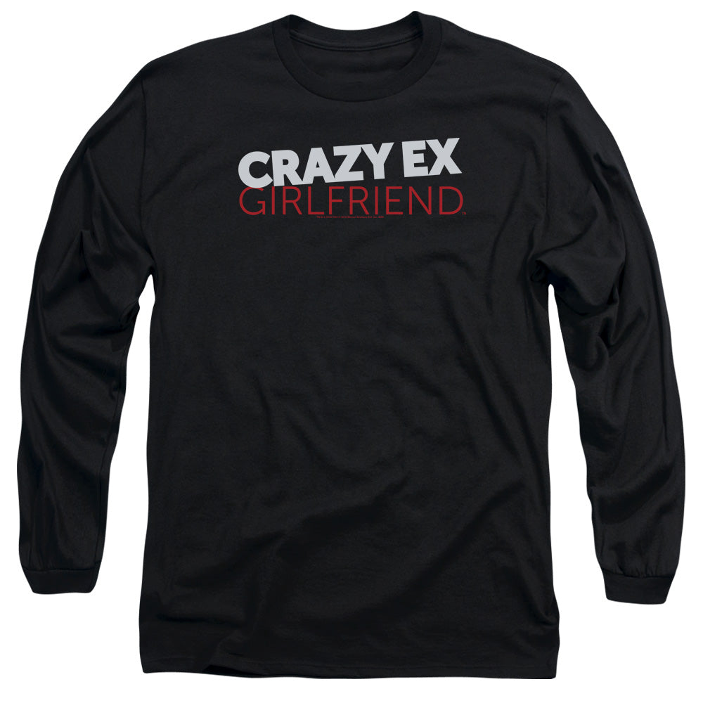 Crazy Ex Girlfriend Crazy Logo Mens Long Sleeve Shirt Black Officially Licensed