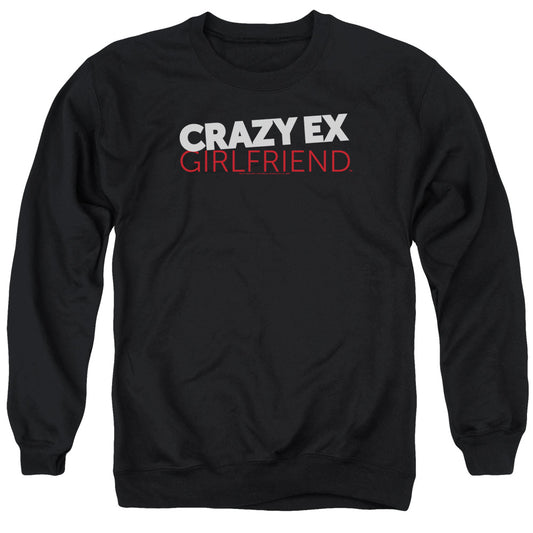 Crazy Ex Girlfriend Crazy Logo Mens Crewneck Sweatshirt Black Officially Licensed
