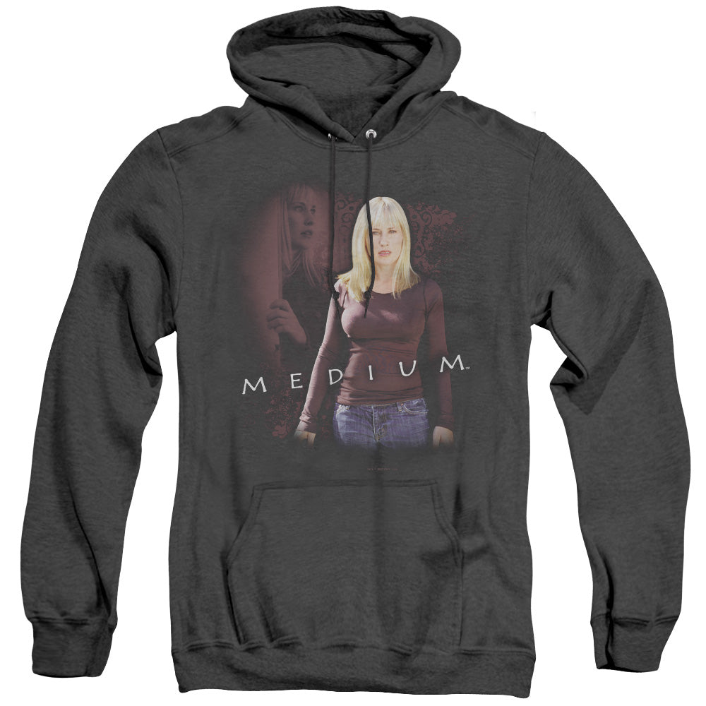 Medium Medium Heather Mens Hoodie Black