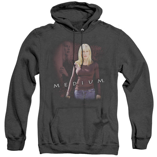 Medium Medium Heather Mens Hoodie Black