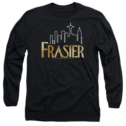 Frasier Frasier Logo Mens Long Sleeve Shirt Black Officially Licensed
