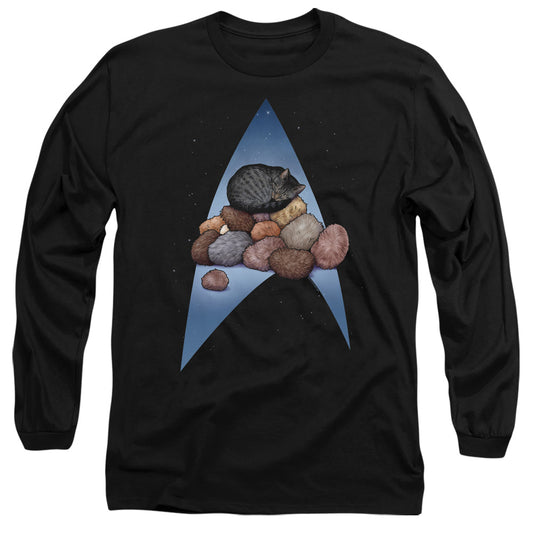 Star Trek Five Year Nap Mens Long Sleeve Shirt Black Officially Licensed