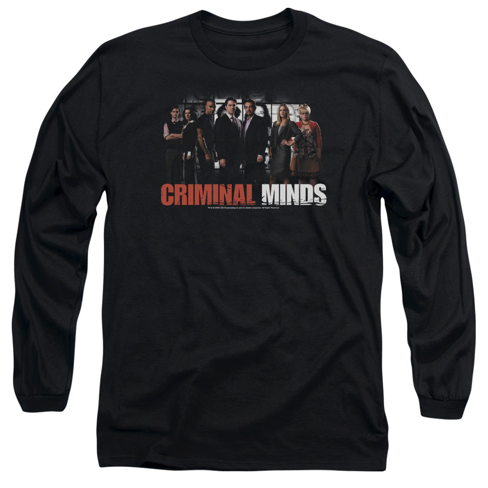 Criminal Minds The Brain Trust Mens Long Sleeve Shirt Black Officially Licensed