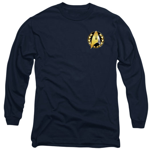 Star Trek Discovery Admiral Badge Mens Long Sleeve Shirt Navy Officially Licensed