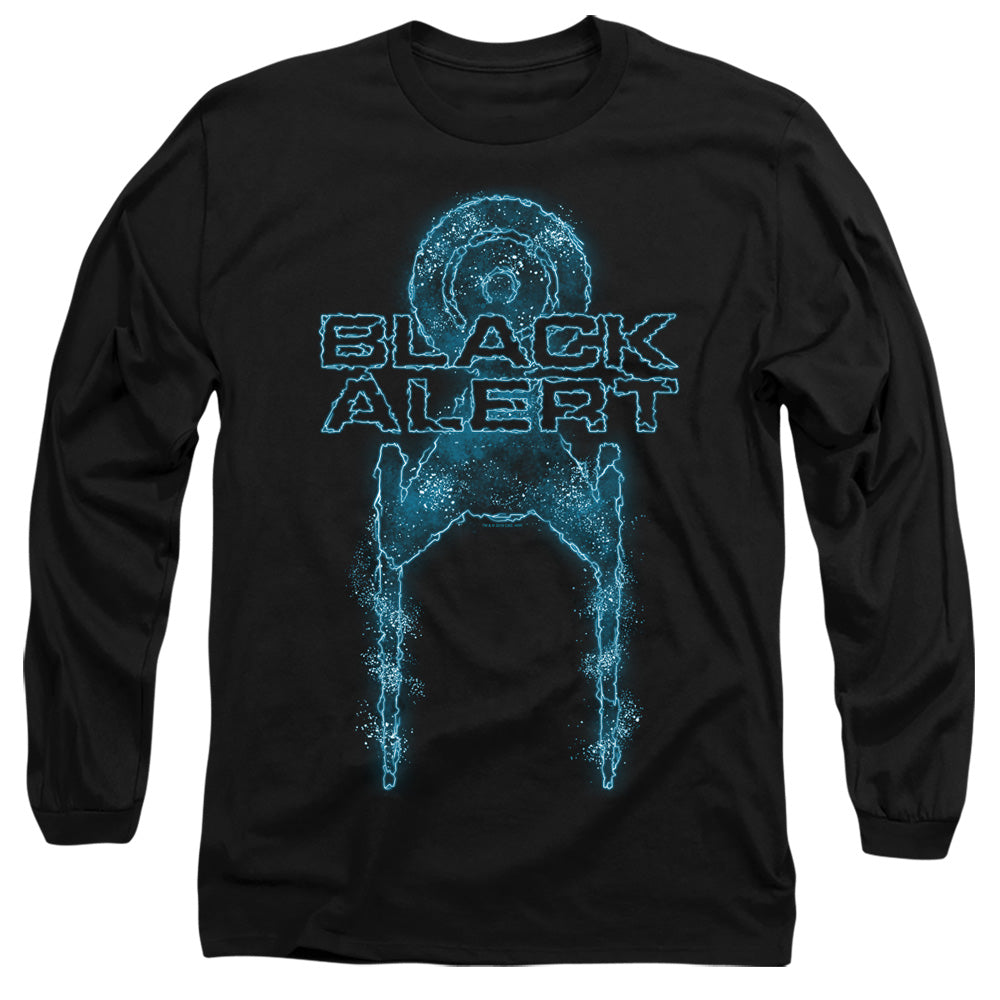 Star Trek Discovery Black Alert Mens Long Sleeve Shirt Black Officially Licensed