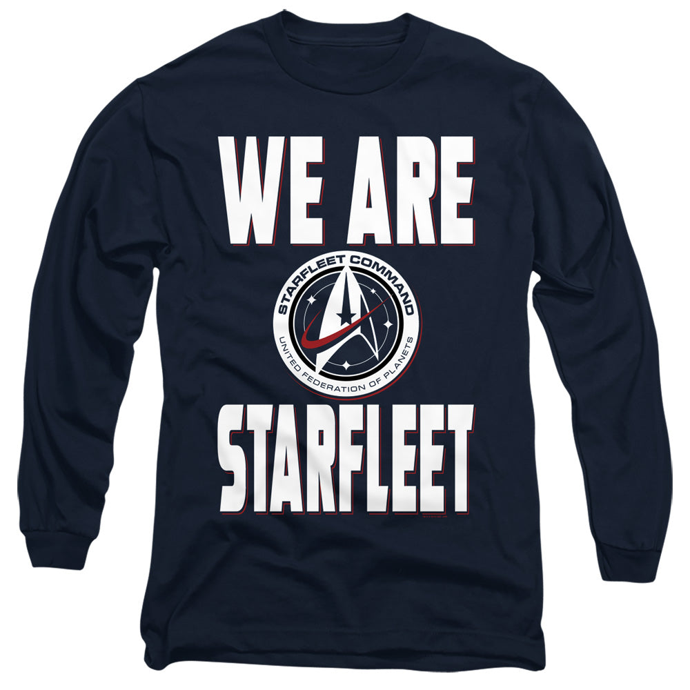 Star Trek Discovery We Are Starfleet Mens Long Sleeve Shirt Navy Officially Licensed