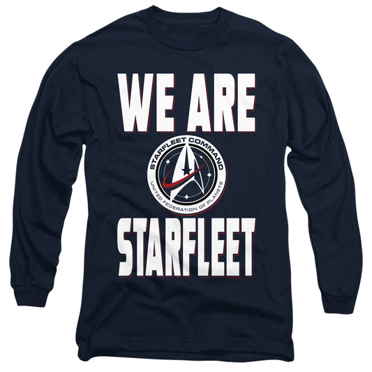 Star Trek Discovery We Are Starfleet Mens Long Sleeve Shirt Navy Officially Licensed