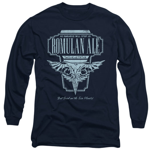 Star Trek The Next Generation Romulan Ale Mens Long Sleeve Shirt Navy Officially Licensed