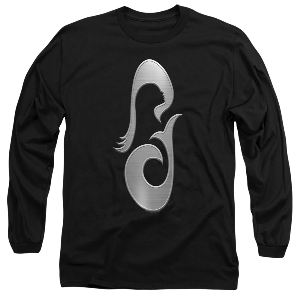 Star Trek Picard La Sirena Metal Icon Mens Long Sleeve Shirt Black Officially Licensed