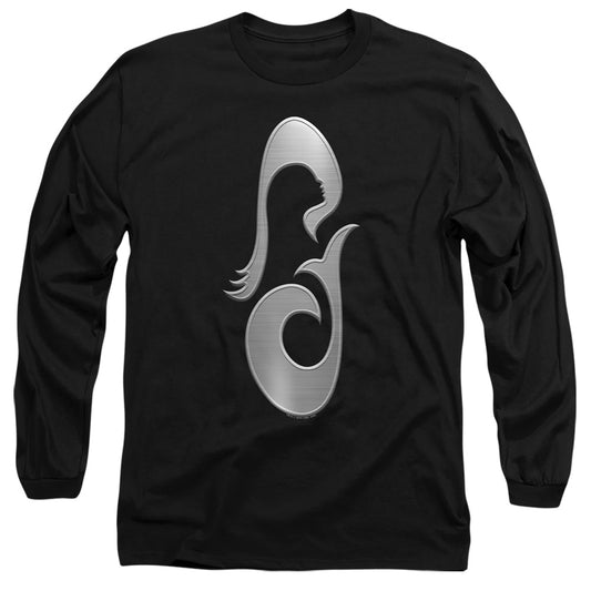 Star Trek Picard La Sirena Metal Icon Mens Long Sleeve Shirt Black Officially Licensed