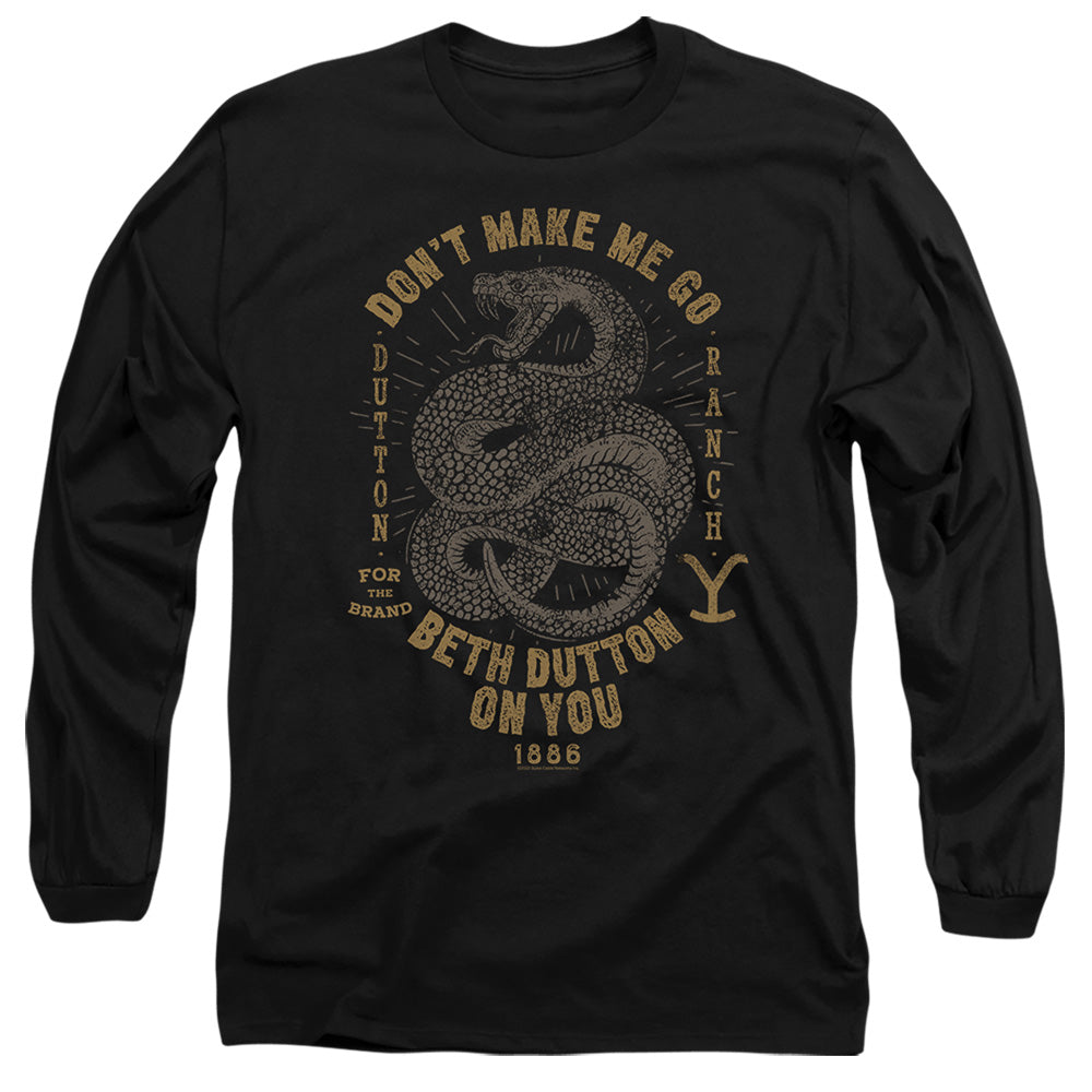Yellowstone Beth Dutton Mens Long Sleeve Shirt Black Officially Licensed