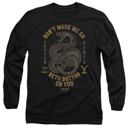 Yellowstone Beth Dutton Mens Long Sleeve Shirt Black Officially Licensed