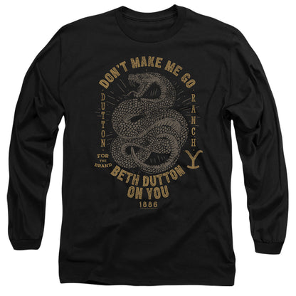 Yellowstone Beth Dutton Mens Long Sleeve Shirt Black Officially Licensed