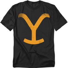 Load image into Gallery viewer, Yellowstone Large Brand Mens T Shirt Black
