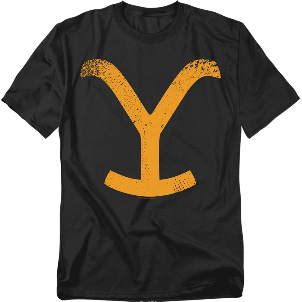 Yellowstone Large Brand Mens T Shirt Black