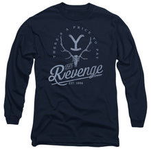 Load image into Gallery viewer, Yellowstone Revenge Skull Mens Long Sleeve Shirt Navy
