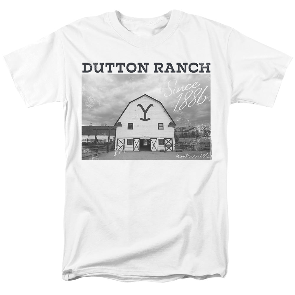 Yellowstone Dutton Barn Mens T Shirt White