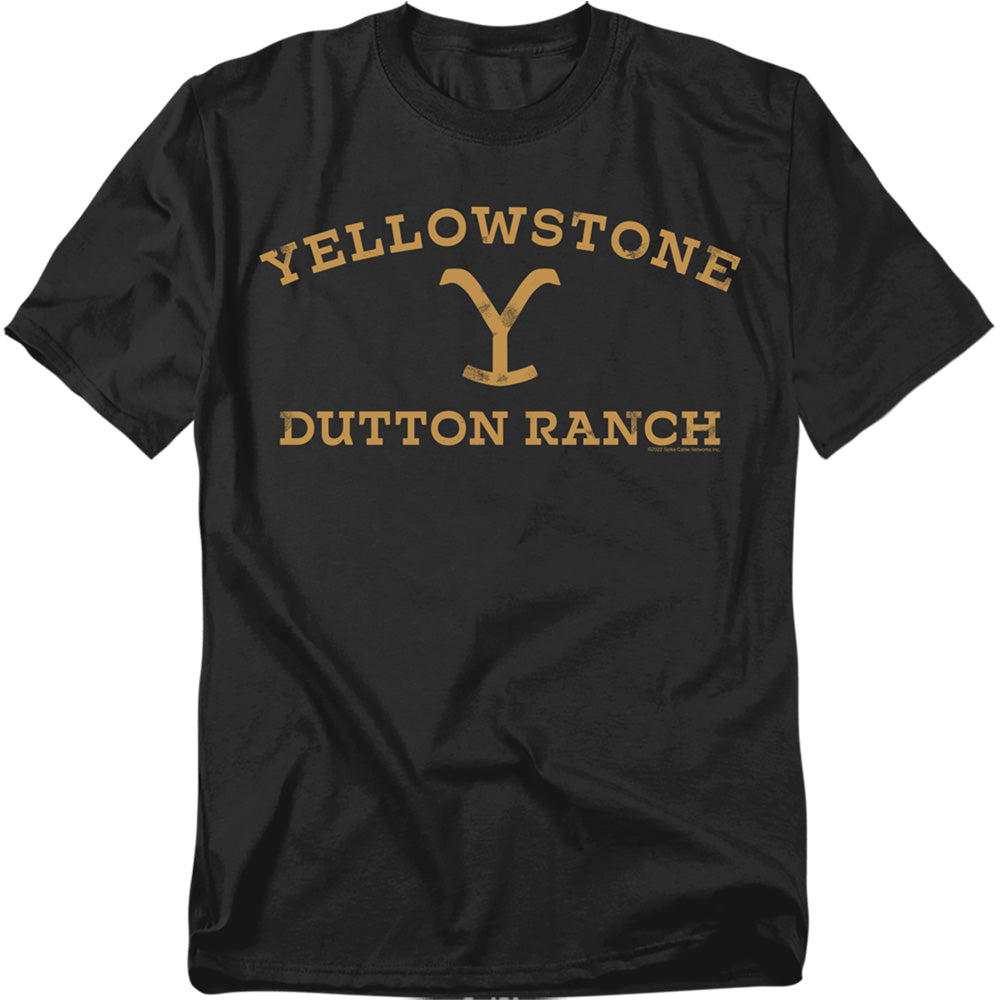 Yellowstone Arched Logo Mens T Shirt Black