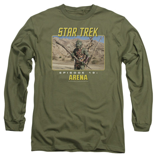 St Original Arena Mens Long Sleeve Shirt Military Green Officially Licensed