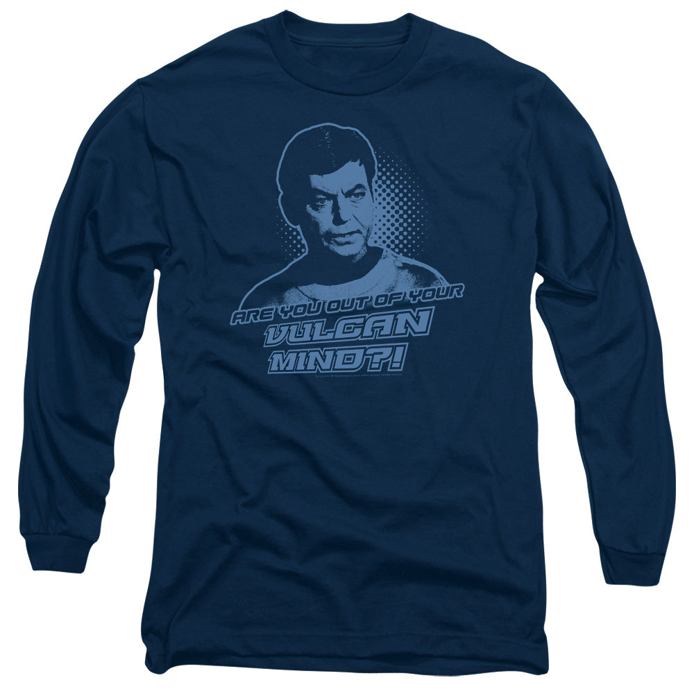 St Original Vulcan Mind Mens Long Sleeve Shirt Navy Officially Licensed