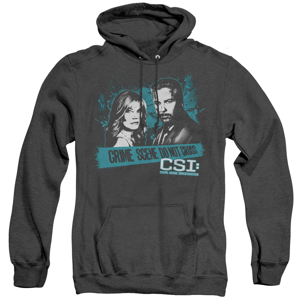Csi Cross The Line Heather Mens Hoodie Black