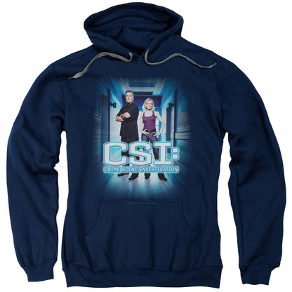 Csi Serious Business Mens Hoodie Navy