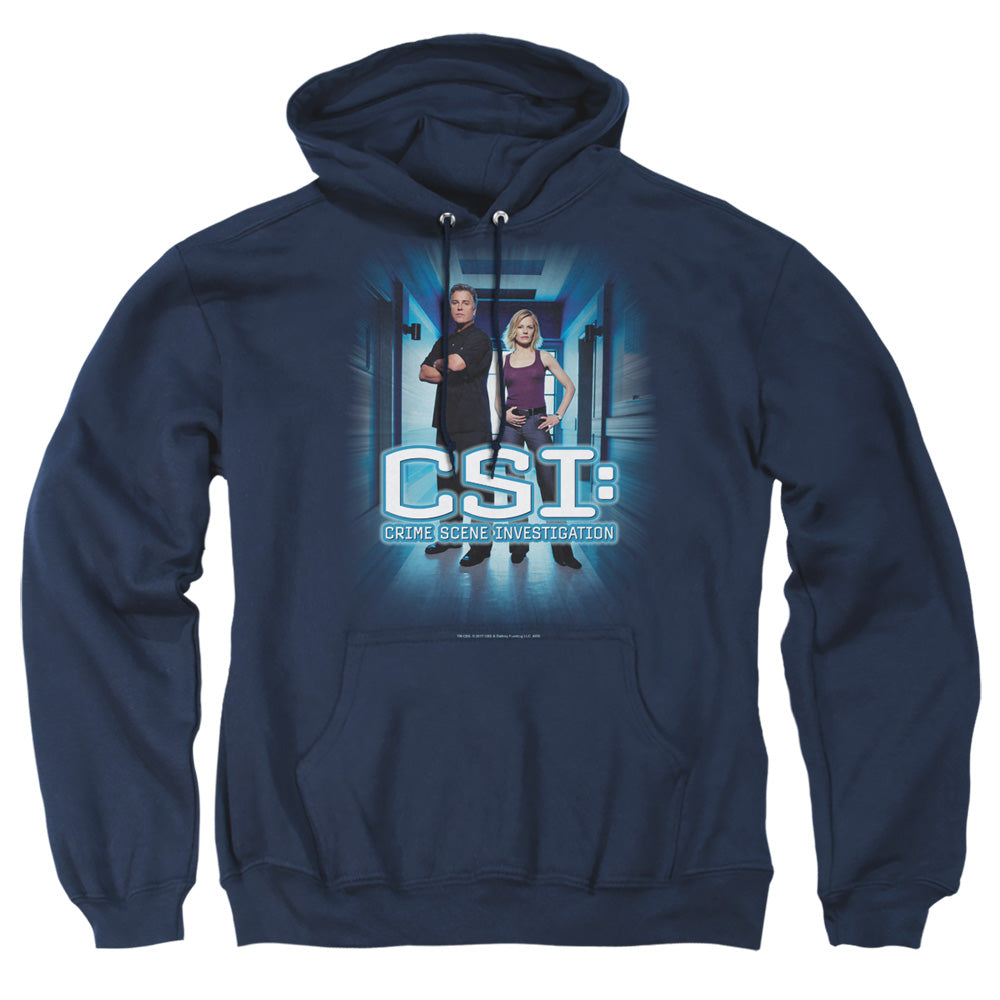 Csi Serious Business Mens Hoodie Navy