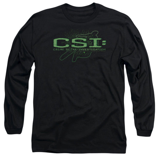 Csi Sketchy Shadow Mens Long Sleeve Shirt Black Officially Licensed