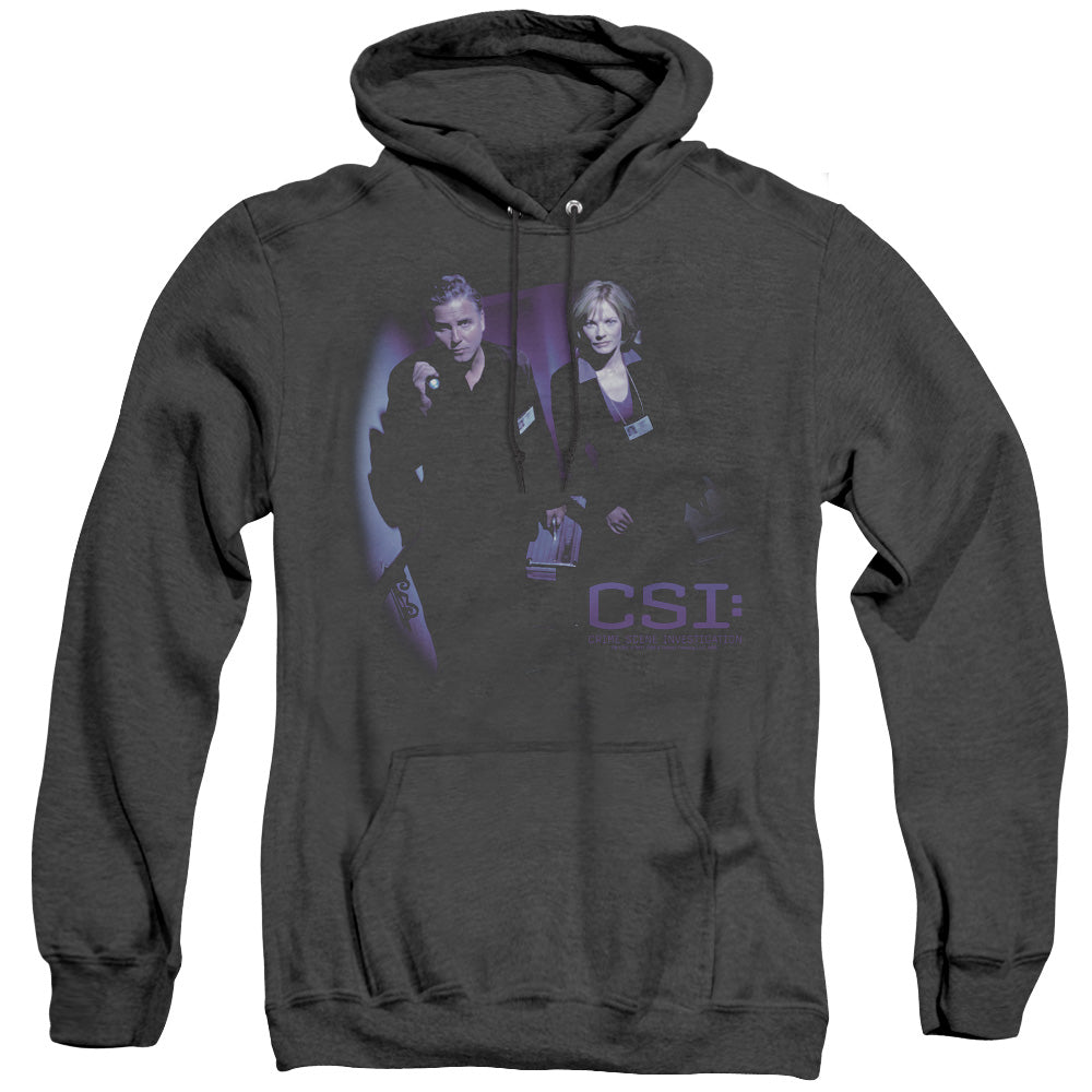 Csi At The Scene Heather Mens Hoodie Black