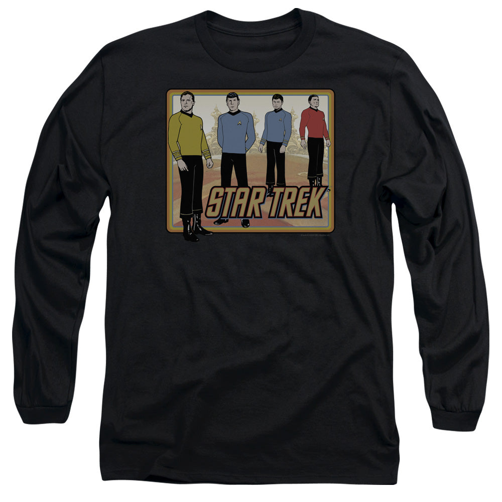 Star Trek Classic Mens Long Sleeve Shirt Black Officially Licensed