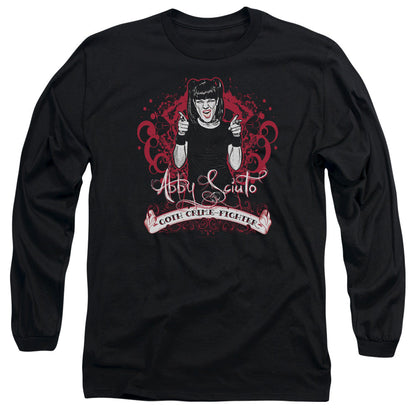 Ncis Goth Crime Fighter Mens Long Sleeve Shirt Black