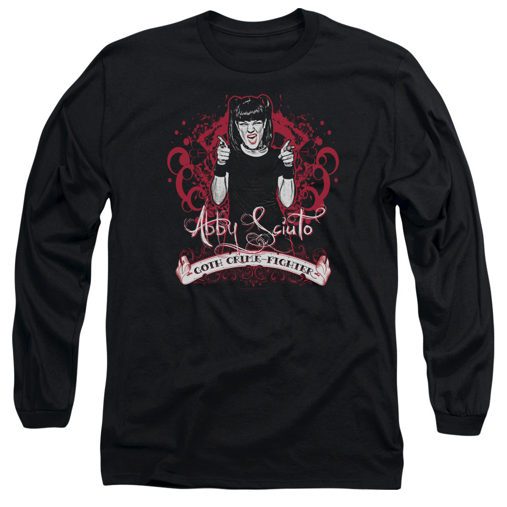 Ncis Goth Crime Fighter Mens Long Sleeve Shirt Black