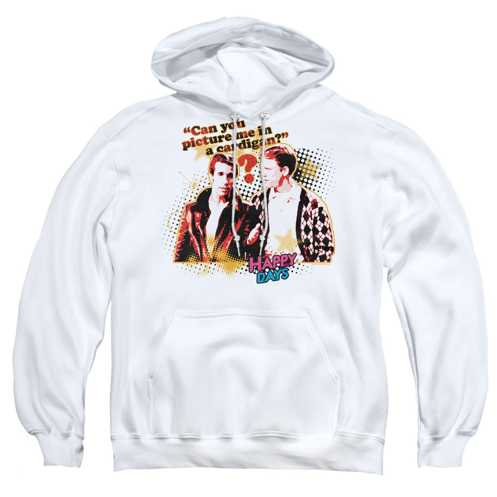 Happy Days No Cardigans Mens Hoodie White
